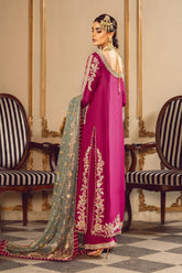 Majestic Rose – Magenta Embroidered Formal Ensemble